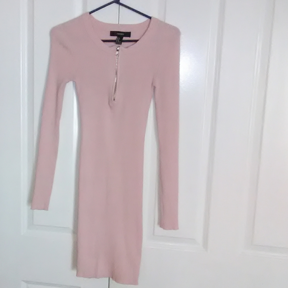 Long Sleeved Nude/blush Sweater Dress